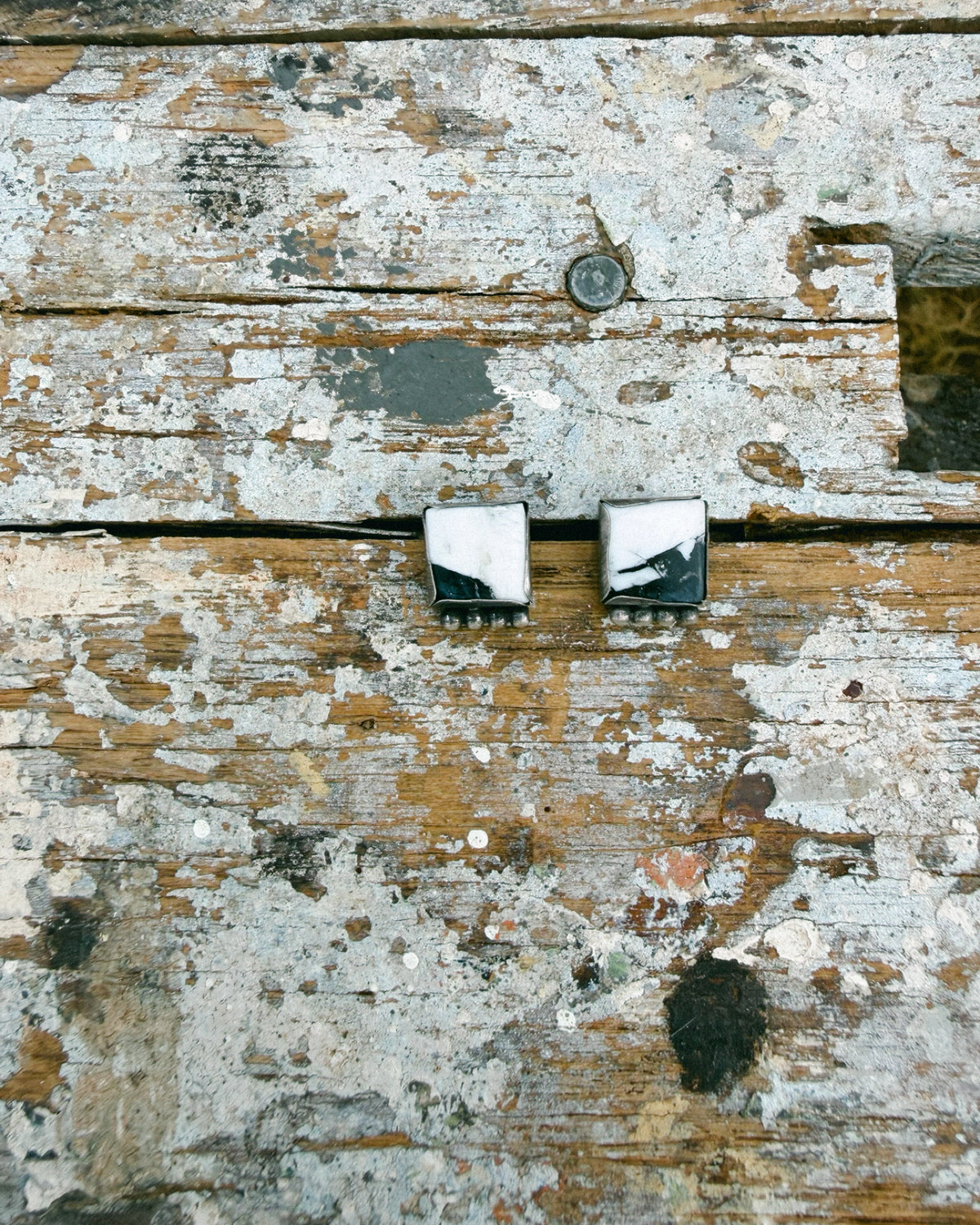 The Birdie Square Studs