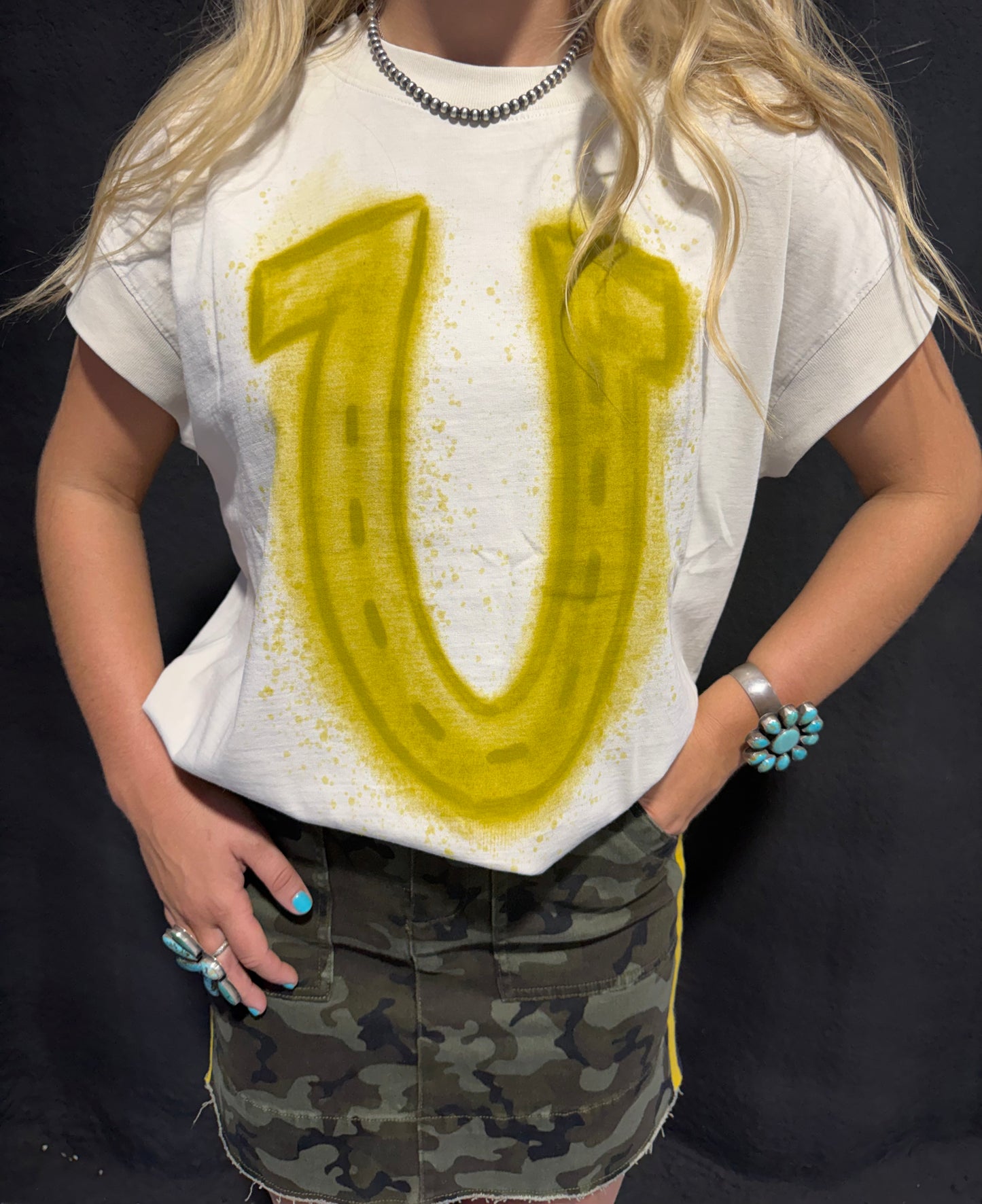 Gold Horseshoe Tee